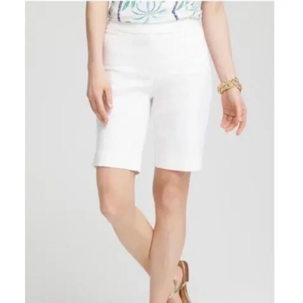 Chico's Brigitte Slim Shorts Women 12 Alabaster White NWT So Slimming Coastal